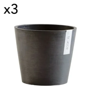 Ecopots Pots De Fleurs Bleu Gris D20 – Lot De 3 Satisfait ou Remboursé 10