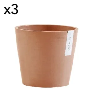 Ecopots Pots De Fleurs Bleu Gris D20 – Lot De 3 Satisfait ou Remboursé 12