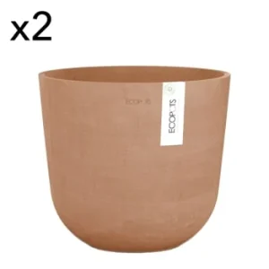 Ecopots Pots De Fleurs Bleu Gris D25 – Lot De 2 vente en ligne pas cher 12