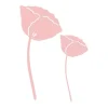 officiel LP Design Set De 2 Coquelicots En Acier Galvanisé 36 Et 60 Cm Rose 14