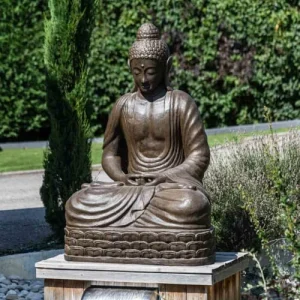 Wanda Collection Statue Bouddha Assis Position Chakra Brun H150cm le grand escompte 9