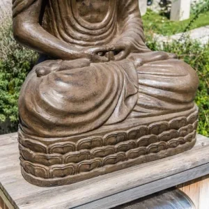 Wanda Collection Statue Bouddha Assis Position Chakra Brun H150cm le grand escompte 13