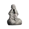 magasin pour Wanda Collection Statue Moine Shaolin Pensif Gris H80cm 5