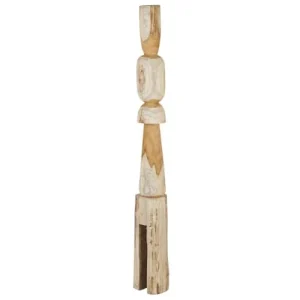 meilleur service Maisons Du Monde Statue Totem En Bois D’acacia Beige H150 9