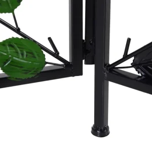 OUTSUNNY Support Porte-plantes Pliable 3 Niveaux Métal Noir outlet 18