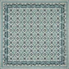 jusqu'à Nazar Tapis Carré Extérieur Motif Ottoman Bleu Et Gris – 200X200 20