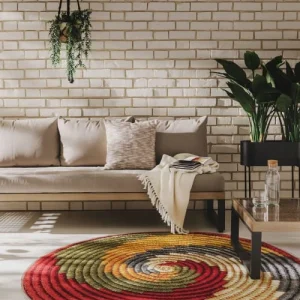 soldes pas cher Benuta Tapis D’extérieur & Intérieur Rond Multicouleur D 160 10