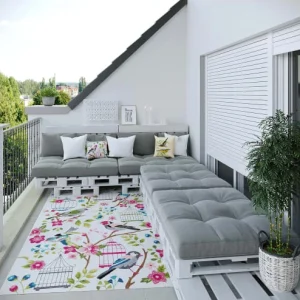 Gino Falcone Tapis D’extérieur Outdoor En Polyester Blanc Multicolore 100×200 Cm Livraison Standard/Rapide 18