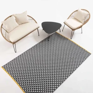 shopping pas cher Oviala Tapis D’extérieur Polypropylène Noir 180 X 120 Cm 18