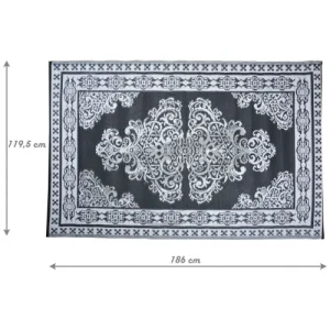 acheter ESSCHERT DESIGN Tapis D’extérieur Réversible Motif Perse Noir/blanc 186 X 119 Cm 12