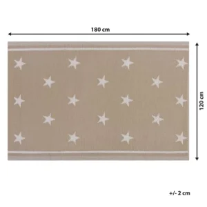 site soldes Beliani Tapis En Matériaux Synthétiques Beige 180x120cm 18