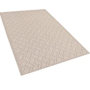 Beliani Tapis En Matériaux Synthétiques Beige 180x120cm Meilleur Prix Garanti 14