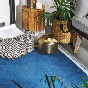 Beliani Tapis En Matériaux Synthétiques Bleu 180x120cm grande popularité 10