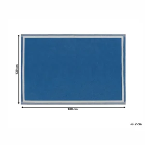 Beliani Tapis En Matériaux Synthétiques Bleu 180x120cm grande popularité 18