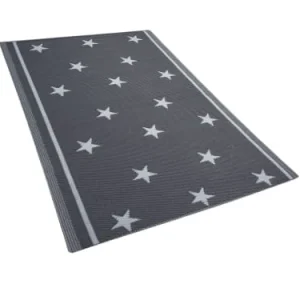 Beliani Tapis En Matériaux Synthétiques Gris 180x120cm vente à bas prix 16