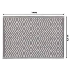 design à la mode Beliani Tapis En Matériaux Synthétiques Gris 180x120cm 14