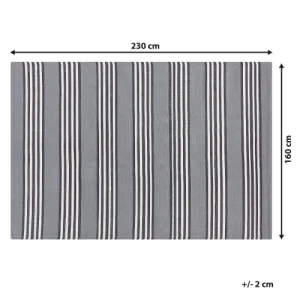 Beliani Tapis En Matériaux Synthétiques Gris 230x160cm magasin en ligne france 18