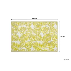 Beliani Tapis En Matériaux Synthétiques Jaune 180x120cm prix de gros 18