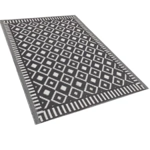 grande marque pas cher Beliani Tapis En Matériaux Synthétiques Noir 180x120cm 16