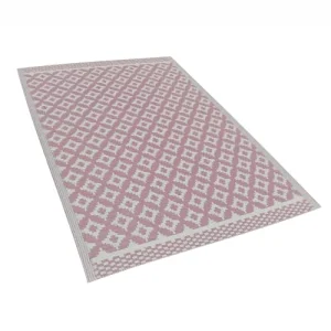 ﻿soldes Beliani Tapis En Matériaux Synthétiques Rose 180x120cm 12