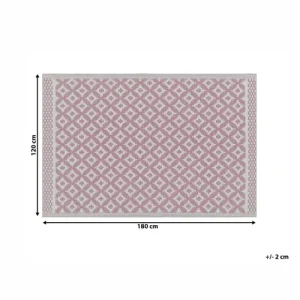 ﻿soldes Beliani Tapis En Matériaux Synthétiques Rose 180x120cm 18