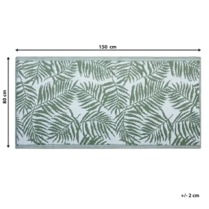 Beliani Tapis En Matériaux Synthétiques Vert 150x90cm boutique en ligne 16