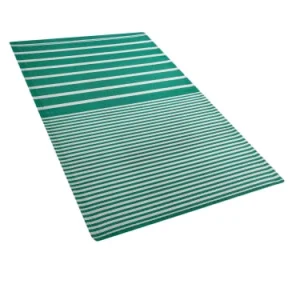 Beliani Tapis En Matériaux Synthétiques Vert 180x90cm magasin 18