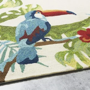 meilleur service Maisons Du Monde Tapis En Polypropylène écru Imprimé Tropical 160×230 9