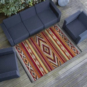 Atticgo Tapis Ethnique Multicolore Pour Extérieur/intérieur, 133X190 Cm achetez 7