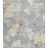 Large choix en ligne ESPRIT Tapis Exterieur Design Motif Floral Tissé Plat Bleu 200×290 20