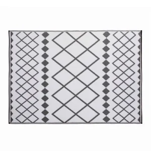 Oviala Tapis Extérieur Et Intérieur Gris à Motifs Gris 160×230 Nouvelle Collection 10