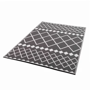 Oviala Tapis Extérieur Et Intérieur Gris à Motifs Gris 180×270 fashioniable 12