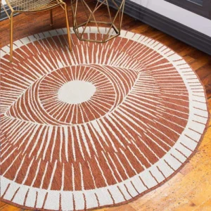 Un Amour De Tapis Tapis Extérieur Marron 120×120 Rond dernière tendance 18