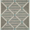 dernière tendance Nazar Tapis Extérieur Motif Losange Anthracite Et Bleu – 200×290 19