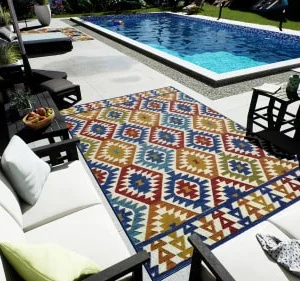 vente pas cher Nazar Tapis Extérieur Multicolore Au Motif Aztèque 120×160 8