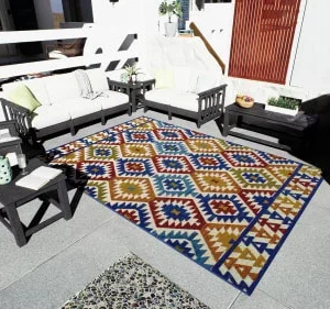 vente pas cher Nazar Tapis Extérieur Multicolore Au Motif Aztèque 120×160 12