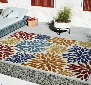 dernières Nazar Tapis Extérieur Multicolore Au Motif Florale 120×160 12