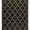 Wecon Home Tapis Exterieur Noir Motif Oriental Gris 170×120 beauté 22