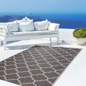 Lalee Tapis Extérieur Polypropylène Gris 120×170 garantie de qualité 8