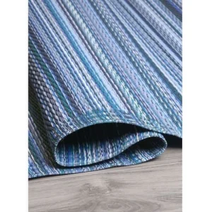 à prix promos Fabhab Tapis Extérieur Réversible En Plastique Recyclé 150×240 Cm Bleu 10