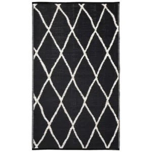 vente chaude Fabhab Tapis Extérieur Réversible En Plastique Recyclé 150×240 Cm Gris 11