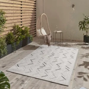 STUDIO DECO Tapis Extérieur Tissé Plat Greige 80x150cm magasin solde 9