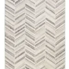 Dernières Nouveautés ESPRIT Tapis Exterieur Tissé Plat Motif Chevrons Vintage Gris 133×200 22