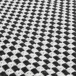 ultratendance ESPRIT Tapis Exterieur Tissé Plat Motif Damier Blanc Et Noir 120×170 12