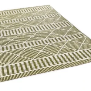 site pas cher Tom Tailor Tapis Outdoor/ Indoor – Motif Géométrique – Tissé Vert 120×180 Cm 10