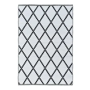 Home Maison Tapis Outdoor Tressé Recto/verso Polypropylène Noir 120 X 160 Cm vente pas cher en ligne 12