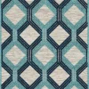 Dernières Nouveautés Nazar Tapis Petite Taille Extérieur Motif Géométrique Bleu – 70×140 17