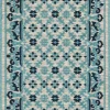 Nazar Tapis Petite Taille Extérieur Motif Ottoman Bleu Et Gris – 70×140 magasin pour 20