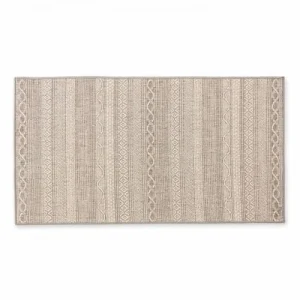 boutiqued pas cher Oviala Tapis Rectangulaire En Polypropylène 80×150 Cm Gris 8