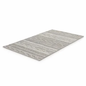 boutiqued pas cher Oviala Tapis Rectangulaire En Polypropylène 80×150 Cm Gris 10